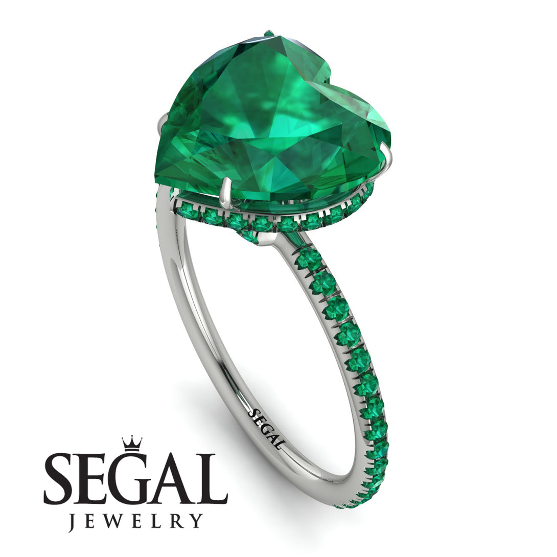 Heart Shape Emerald Ring - Noelle No. 21